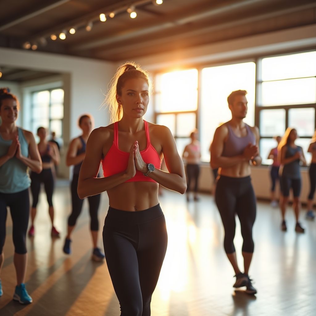 Séance d'entraînement en groupe